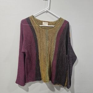 Red Thread Boho Handloomed Knit Women's Sweater, Size Small, Made In USA